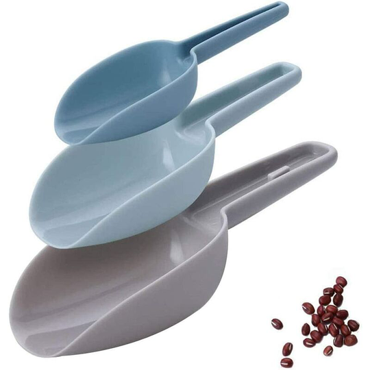 Denuotop - Ice Cream Scoops 3 Pieces Plastic Ice Cream Scoops, Plastic Food Scoop, Thickened Nesting Design pp Plastic Ice Cream Scoop for Kitchens,