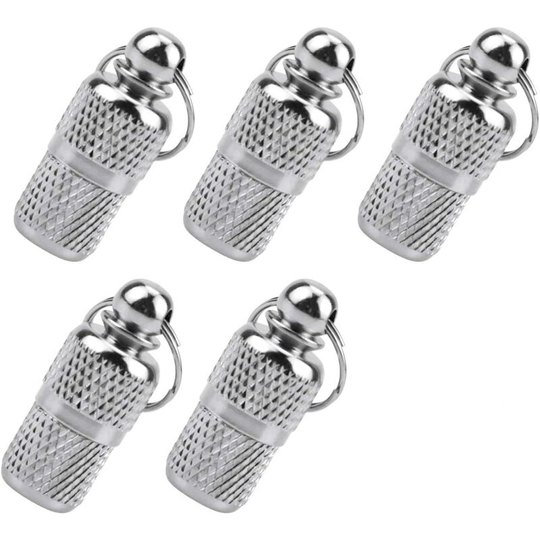 Einemgeld - 5pcs Cat id Tag Tube Anti-Lost Address Tag for Dog Cat Pendants Personalized Cat Collar Address Holder Dog Collar Silver id Tag Keychain