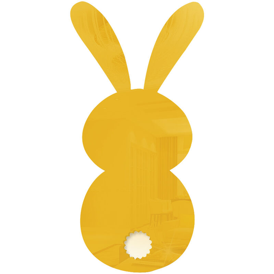 3D mirror wall stickers children's room living room wall decoration rabbit cartoon stickers gold