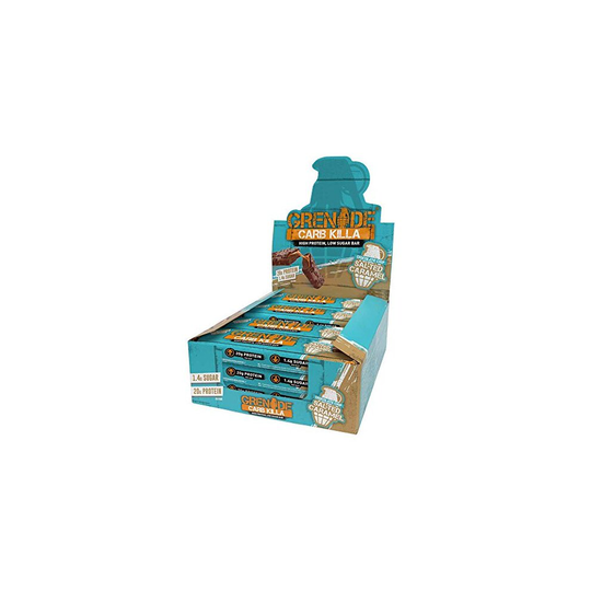 Grenade Carb Killa High Protein and Low Carb Bar, 12 X 60 g - Chocolate Chip Salted Caramel