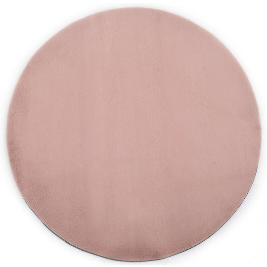 Rug 80 cm Faux Rabbit Fur Old Pink - Pink