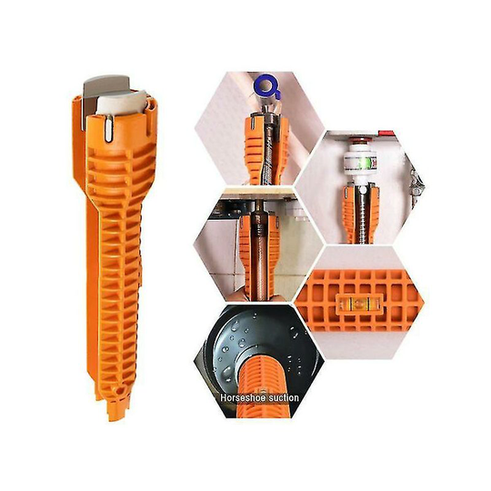 Multifunctional Installation Wrenches, Non-Slip Handles, Pipes For Faucets And Sinks-orange,