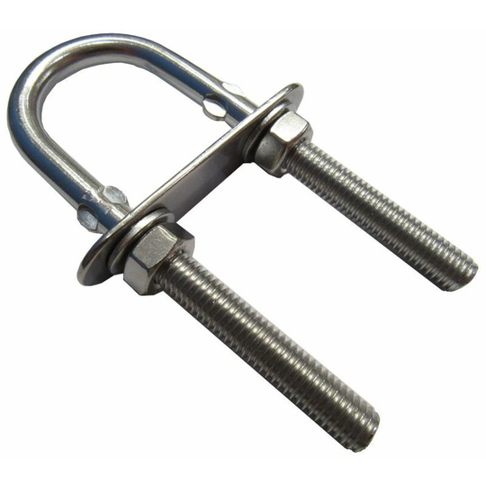 Stainless Steel u Bolt with Plate 60MM 4MM (Nuts Tube Pipe Shaped Heavy Duty)