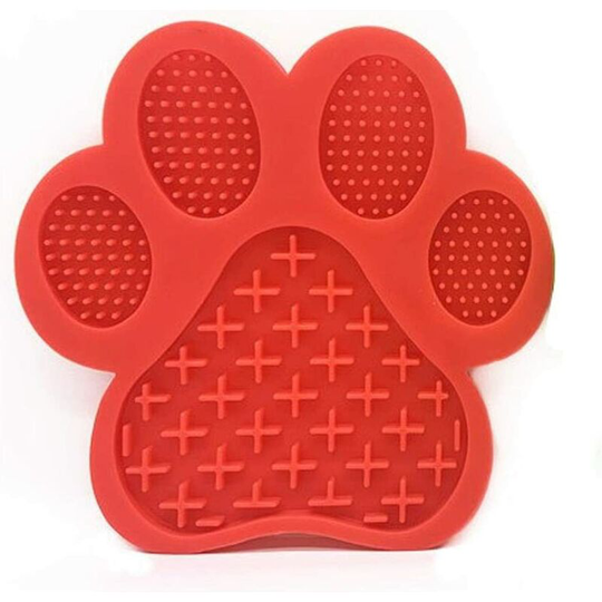 Dog Licking Mat Dog Licking Mat Dog Licking Pad with Suction Cup Bottom, Anti-choke Pet Bowl, Red Anti-Rotation Silicone Cat Bowl - Langray