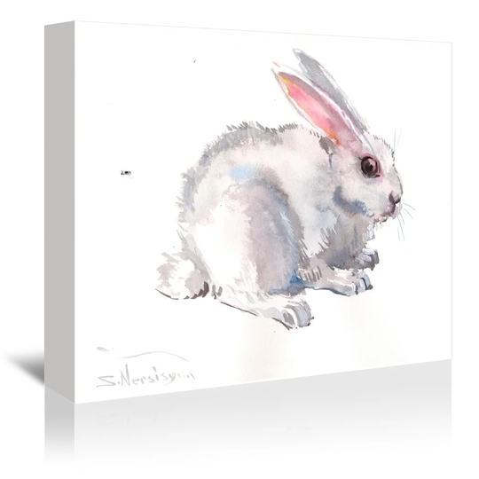 'Bunny' by Suren Nersisyan Painting Print on Wrapped Canvas