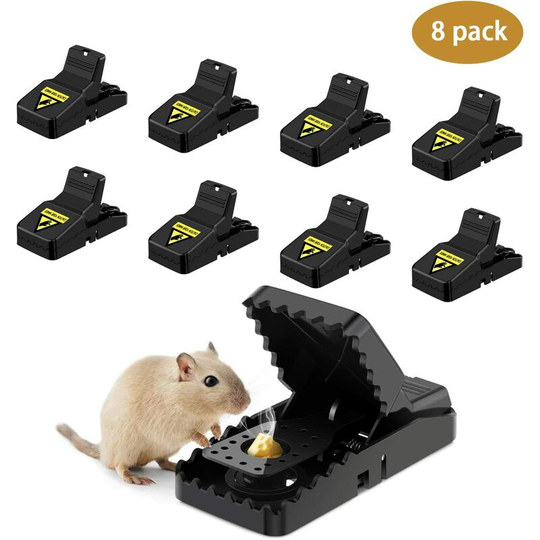 Langray - Mouse Traps, Reusable Mice Rat Trap (8 Pack) for Indoors and Outdoors,Rodent Trap Mouse Kill Quick Response, High Sensitive Mouse Catcher,