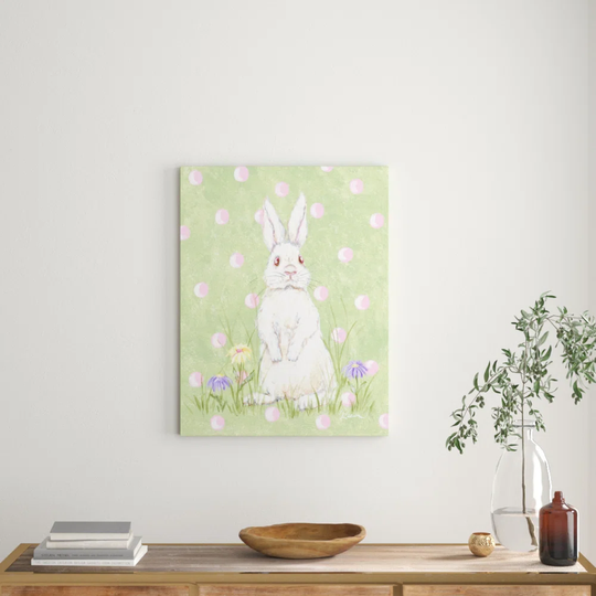 'Hippity Hop' by Reesa Qualia Painting Print on Wrapped Canvas