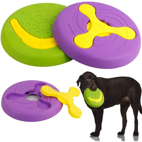 2 in 1 Multifunctional Durable Dog Pet Flying Disc Toy Flying Frisbee Flying Saucer Training Toys