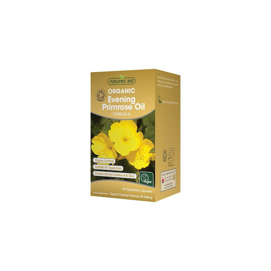 Natures Aid Organic Evening Primrose Oil 500mg 90 Vegicaps