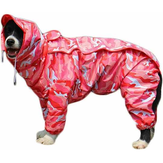 Dog Raincoat with Hood, Adjustable Velcro Waterproof Jacket, for Small Dogs, Suitable for small dogs around 7 kg