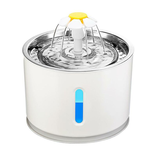 Aougo - Cat and Dog Water Fountain, 2.4L Dog Fountain with Activated Carbon Filter, Quiet Water Pump, Cat Water Dispenser with led Light