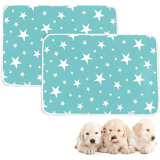 Dog Trainer Mats, Set of 2 Trainer Mats for Potty Training - Fast Urine Absorption - Reusable - Exercise Accessory for Pets 50X70