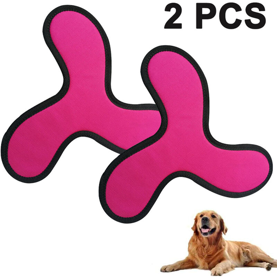 Devenirriche - Dog Frisbee Toy, 2PCS Oxford Fabric Triangle Bite Resistant Frisbee Toy Pet Orange Training Fly Disc Throwing Toy for Small Medium