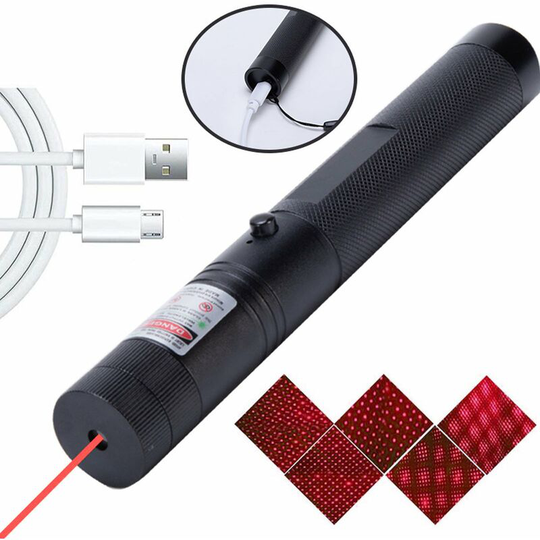Long range handheld high power usb charging, five visible red light modes, portable led Red flashlight, outdoor activities and indoor entertainment,