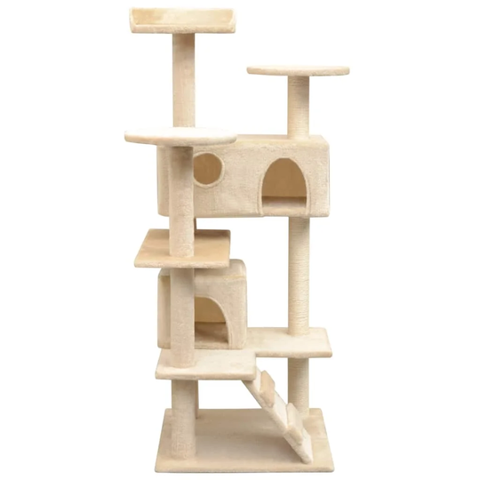 Chilhowee Archie & Oscar Cat Tree with Sisal Scratching Posts 125 Grey in , Beige in , 67 x 67 x 125 cm (L x W x H)