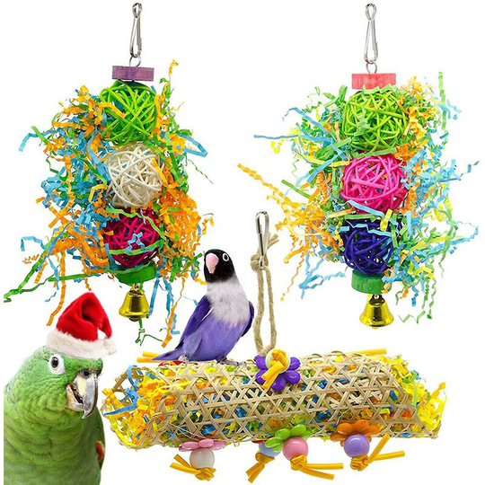 Pet Parrot Chewing Bird Toy 3-piece Set - Thsinde