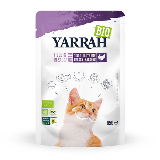 Yarrah Organic Fillets in Sauce 14 x 85g - With Organic Turkey