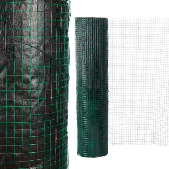 Artist Hand - Length 30 m Width 24' pvc Coated Wire Mesh Fencing Chicken Rabbit Fence Garden Barrier Netting No Rust Green