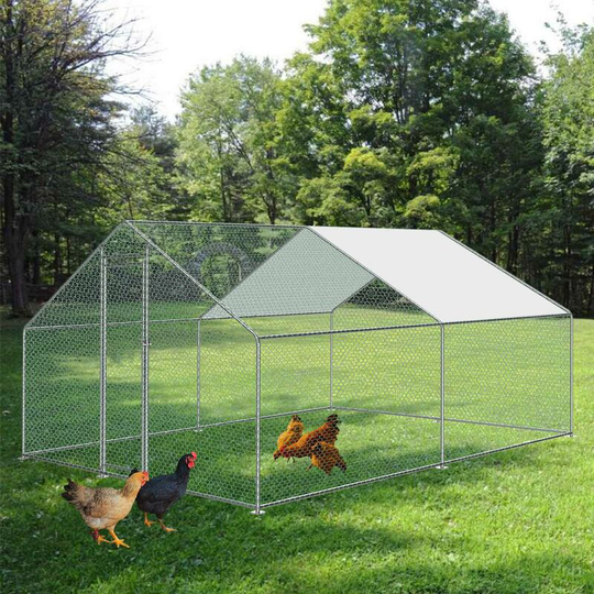 KCT - Large Walk in Pet Run Chicken Coop Enclosed Dog Kennel Rabbit Cage Puppy Pen
