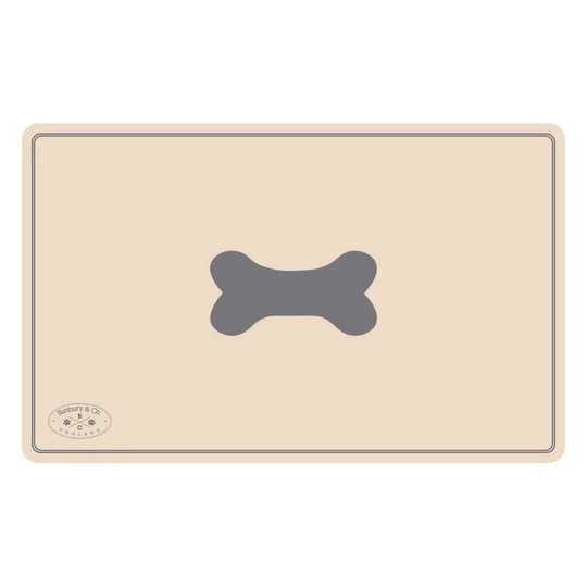Dog Feeding Mat with Bone Print