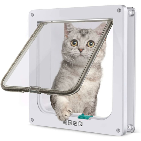 Cat Gate Small Pet Entry And Exit Safety Barrier Over Doors And Windows White s
