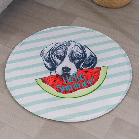 24 inch Cooling Gel Pet Pad Mat, Cool Bed for Dog Cat to Sleep in Summer, Keep Your pet Cool, and Reduce Joint Pain (Hello Dog)1pc