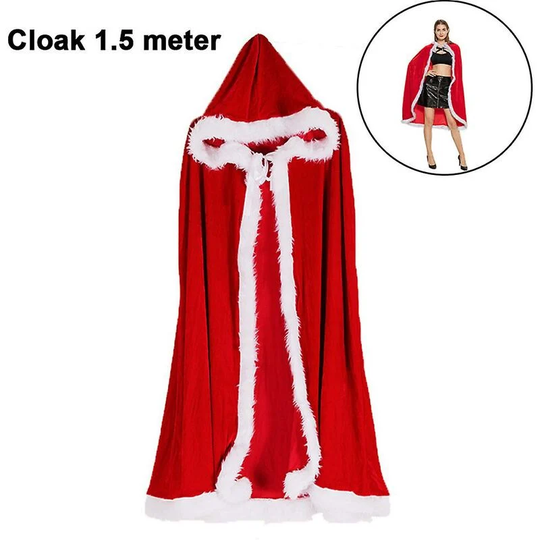 Hooded Cloak Long Cape For Halloween Christmas Cosplay Costume Thsinde