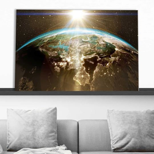 Planet Earth - Europe - Wrapped Canvas Photograph Print