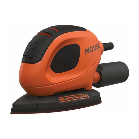 Mouse Sander (uk Plug) (One Size) (Black/Orange) - Black/Orange - Black&decker