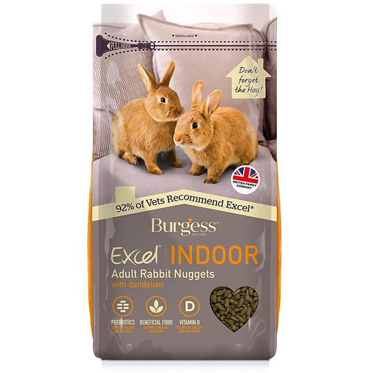 Excel Indoor Rabbit Nuggets (1.5kg) (May Vary) - May Vary - Burgess
