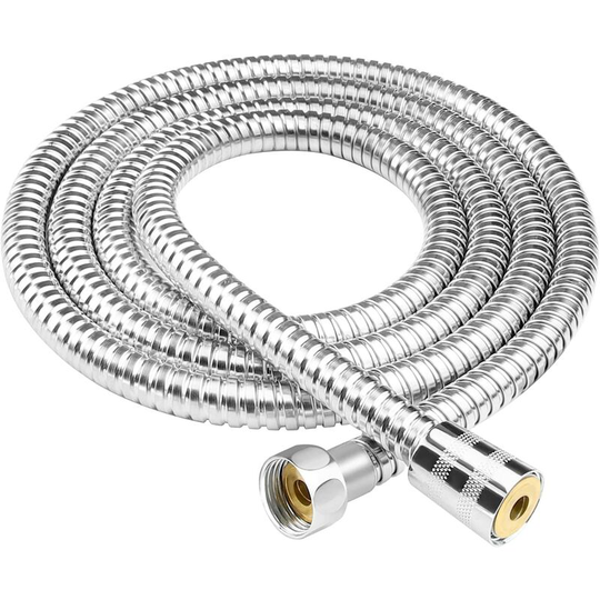 Shower hoses Shower hose 1.5m stainless steel 59 inch Extra long shower hose Chrome replacement with brass nuts