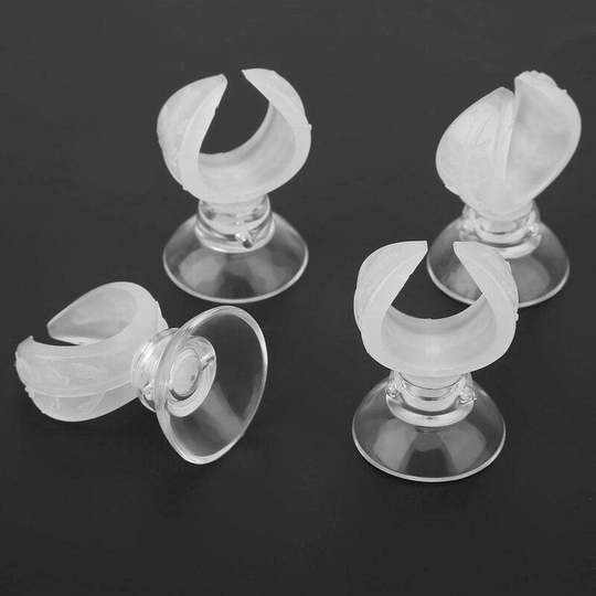 Set of 4 Aquarium Suction Cups Air Hose Holder Suction Cups with Clips for Aquarium Air Tube 15-24mm
