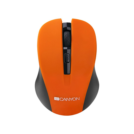 :Canyon wireless mouse, distance: up to 5m, with 3 buttons and scrolling wheel CNE-CMSW1O ,Max. resolution 1200dpi, usb receiver included, Orange...