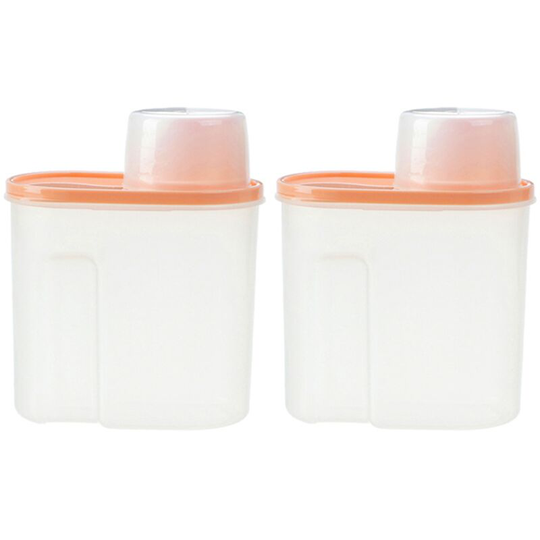 Fvbjd - Airtight Dry Food Storage Containers, bpa Free Plastic Storage Bin Dispenser with Pourable Spout, Measuring cup for Cereal, Flour and Baking