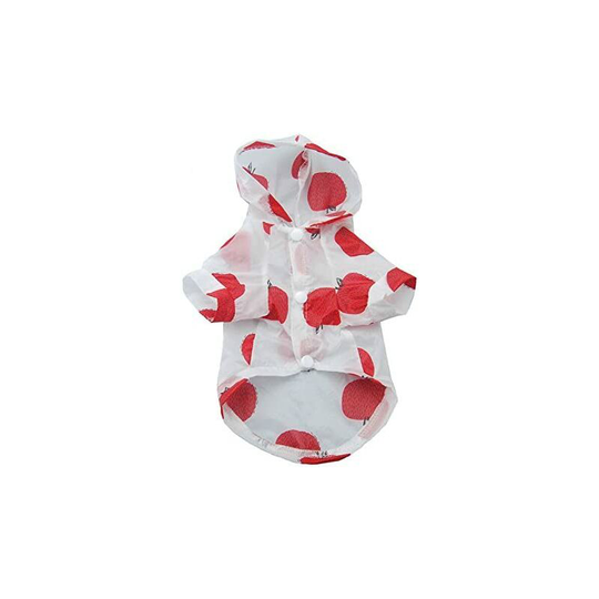 Pet Puppy Dog Shirts Fruit Jumpsuit Summer Sun Protection Clothing Pet Clothes(M, Red)