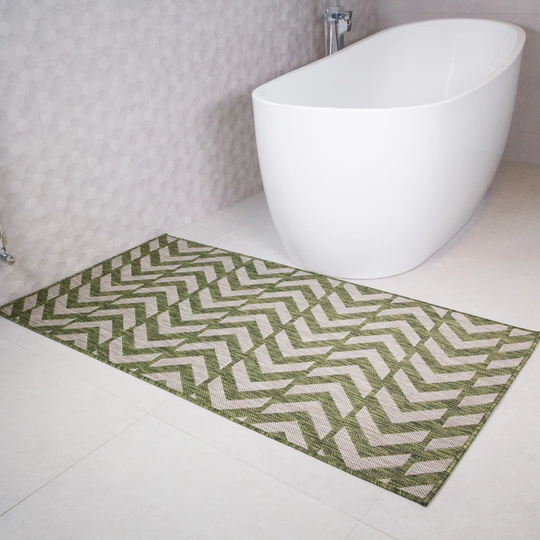 Saniya Flatweave Green/Grey Rug