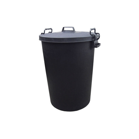 110 Litre Large Black Plastic Outdoor Bin