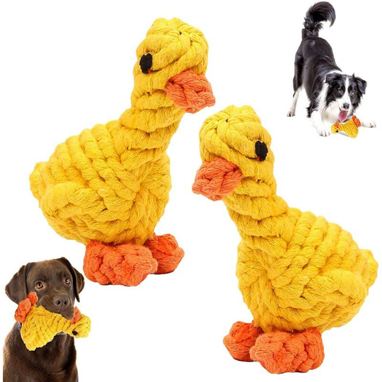 Modou - 2 Piece Dog Toy - Durable Puppy Toy - Dog Toys - Dog Gift - Small Dog Toy - Dog Games - Christmas Toy for Dogs - Natural Non-Toxic Cotton