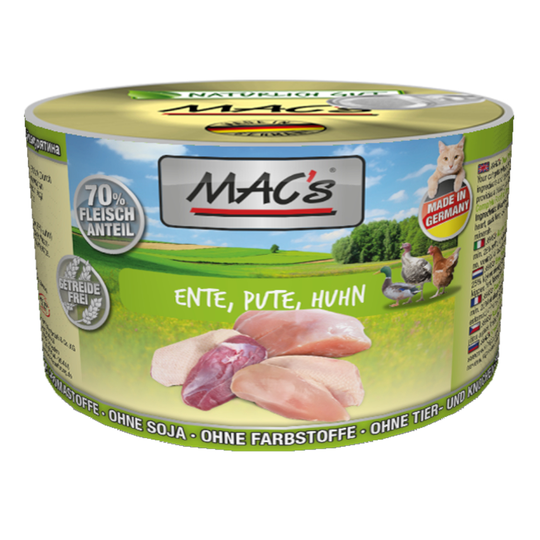 MAC's Cat 6 x 200g - Duck, Turkey & Chicken