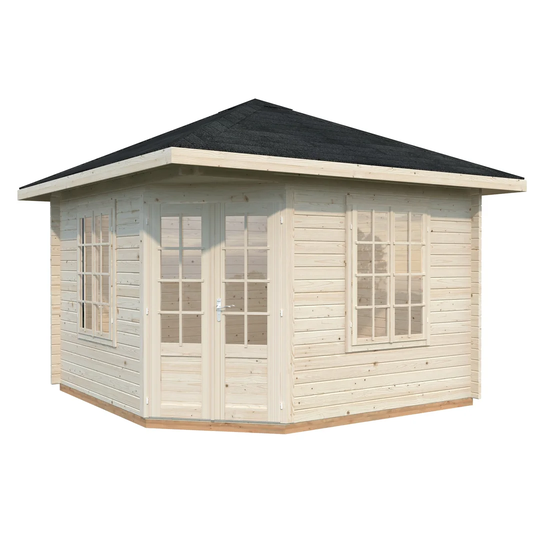 Melanie 11.5 x 11.5 Ft. Tongue & Groove Corner Summer House