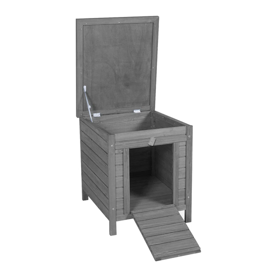 BOX RABBIT HUTCH GREY