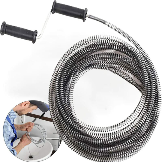 Zhioudz Drain Unblocker Ferret Unblocker, 3m Hand Crank Unblocker Rotating Handle, The Sink Unblocker Is Suitable For Stubborn Blockages.