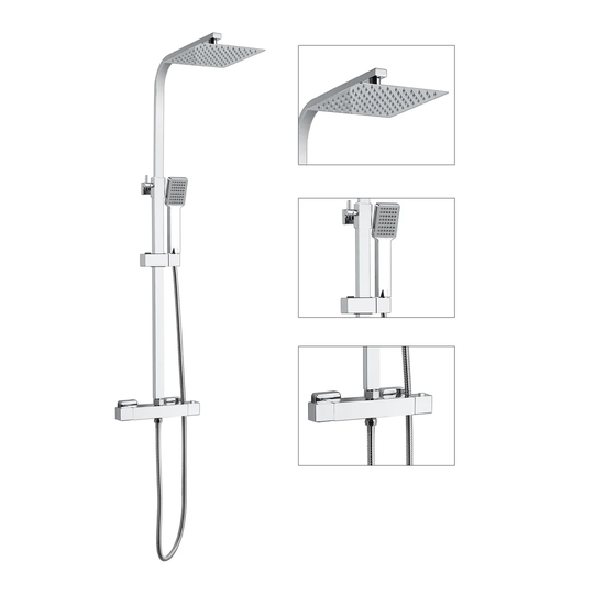 Croteau Mixer Shower with Dual Shower Head