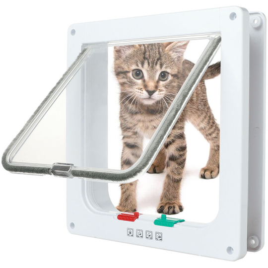 Cats and dogs free to enter and exit, white, M19.7 * 19.5.3cm