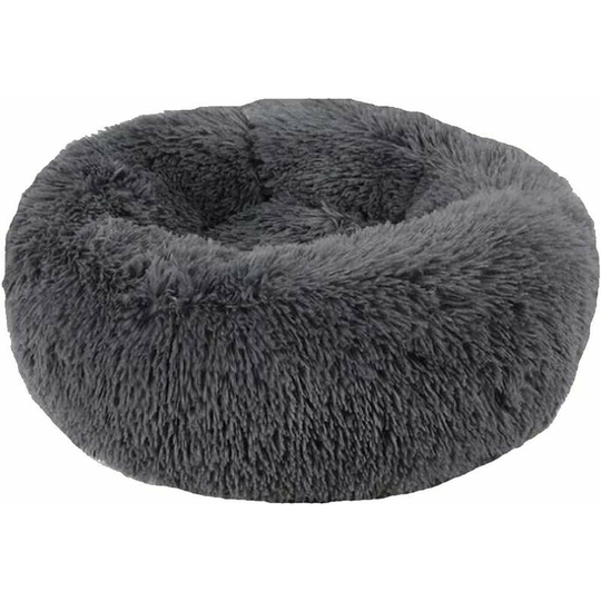 40cm Sleeping Basket Dog Cat Basket, Round Cushion Winter Warm Plush Pet Bed Dark Gray Soft and Comfortable Cushions for Dog Kennels Keep Warm and