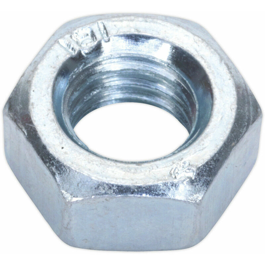 Loops - 100 pack - Steel Finished Hex Nut - M8 - 1.25mm Pitch - Manufactured to din 934