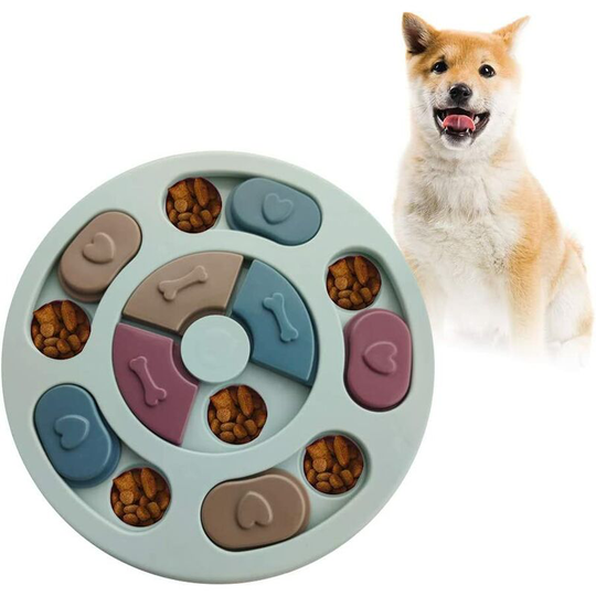 Dog Puzzle, Dog Food Dispenser Toy, Durable Interactive Dog Toy, Dog iq Training Toy, Improve iq (Green)