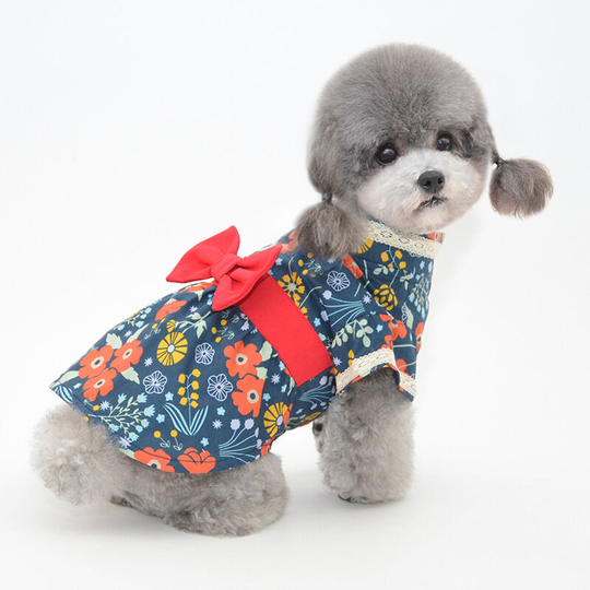 Benobby Kids - Pet skirt puppy skirt Japanese and Korean style pet kimono pet clothes dog clothes cat clothes m (chest 35', neck 28', back 25'