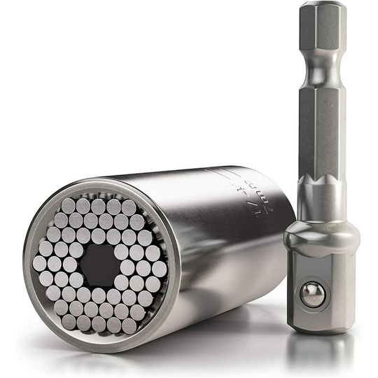 Premium universal key - universal socket wrench multifunction nut bit adapter - power grip universal key - universal nut repair hand tool 7-19mm with