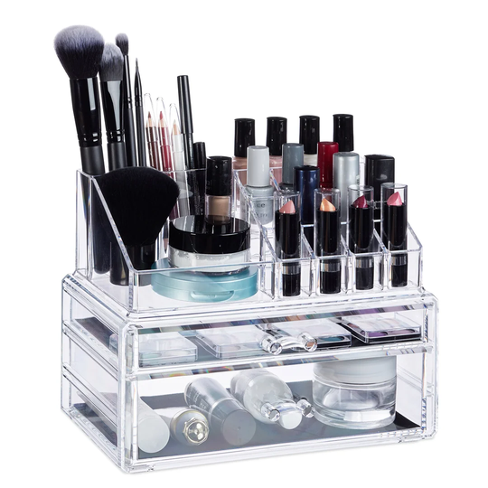 2 Piece Makeup Organiser Set